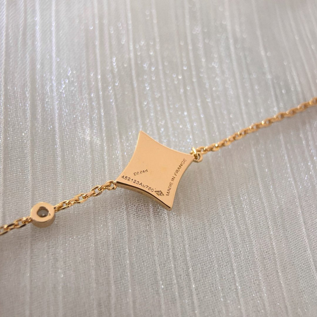 [Gaonasi]COLOR STAR CARNELIAN PINK GOLD DIAMOND BRACELET