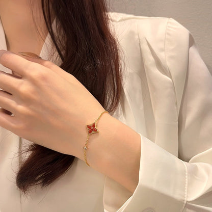 [Gaonasi]COLOR STAR CARNELIAN PINK GOLD DIAMOND BRACELET