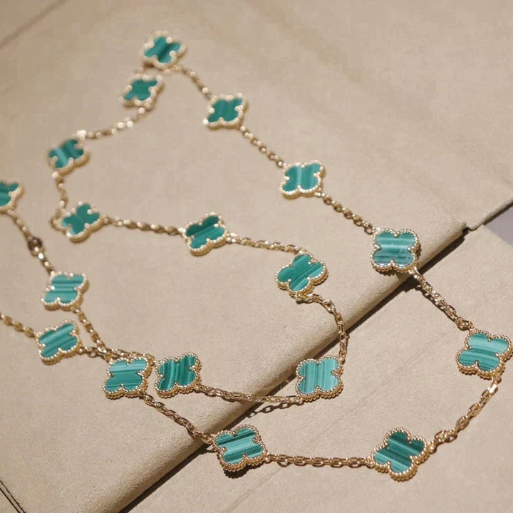[Gaonasi]CLOVER 20 MOTIFS MALACHITE GOLD