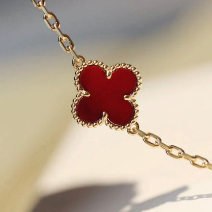 [Gaonasi]CLOVER 20 MOTIFS CARNELIAN NECKLACE