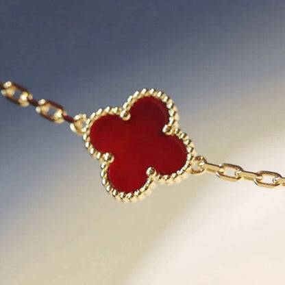 [Gaonasi]CLOVER 20 MOTIFS CARNELIAN NECKLACE