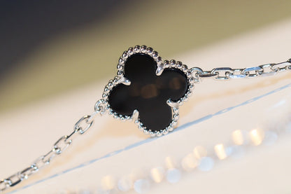 [Gaonasi]CLOVER 20 MOTIFS ONYX DIAMOND SILVER