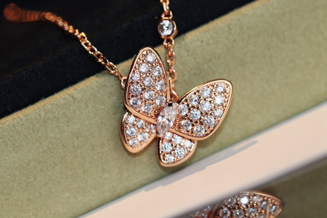 [Gaonasi]BUTTERFLY DIAMOND NECKLACE