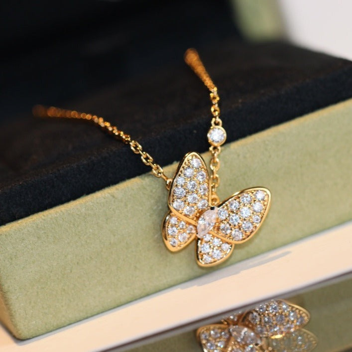 [Gaonasi]BUTTERFLY DIAMOND NECKLACE