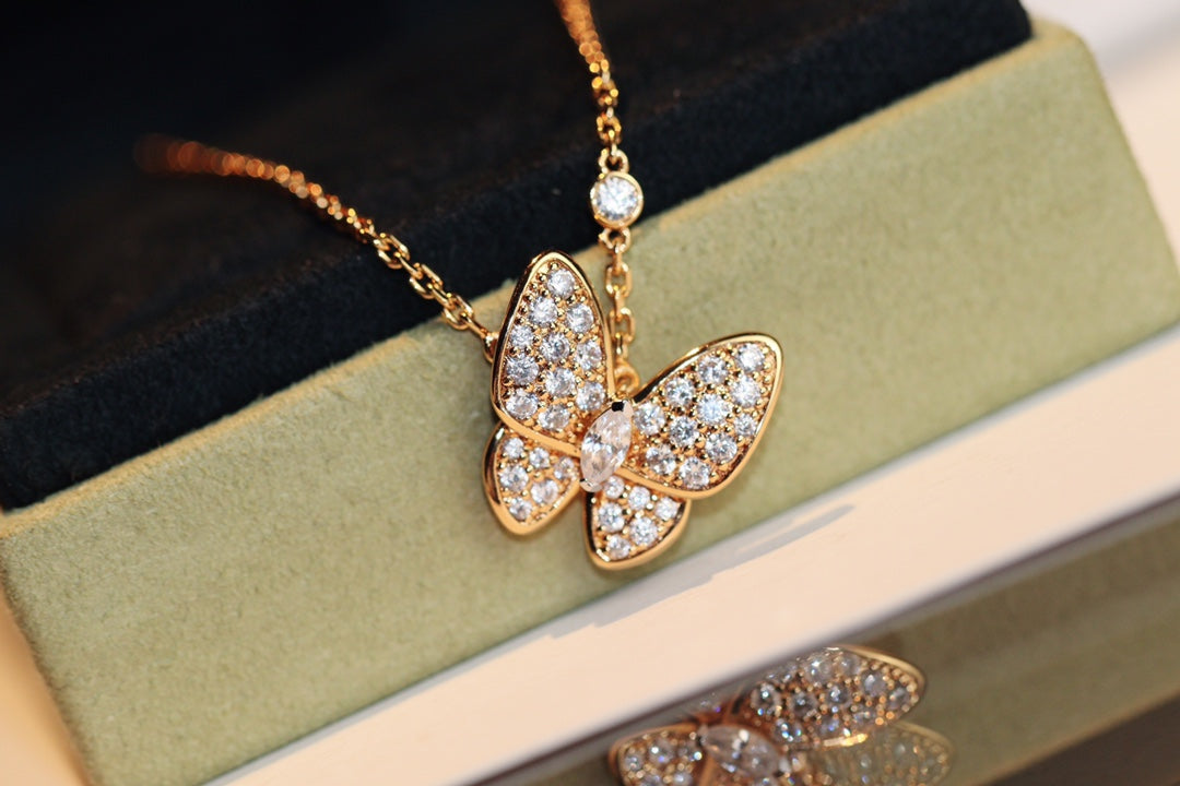 [Gaonasi]BUTTERFLY DIAMOND NECKLACE