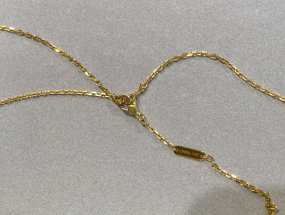 [Gaonasi]CLOVER 25MM NECKLACE GOLD CARNELIAN