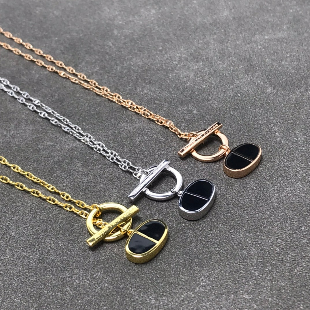 [Gaonasi]CHAINE VERSO BLACK CERAMIC  NECKLACE