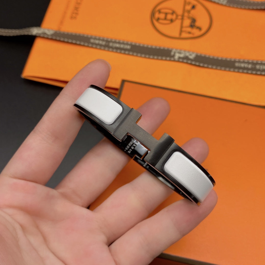 [Gaonasi]H BRACELET 12MM BLACK WHITE CERAMIC