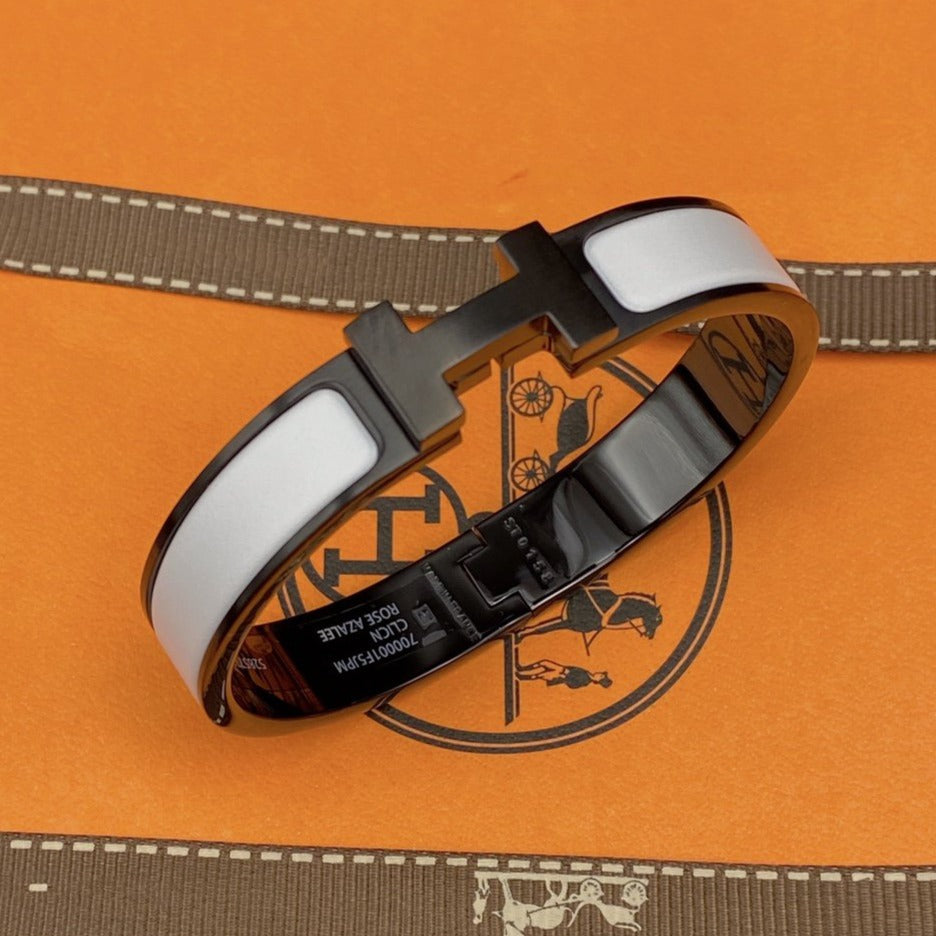[Gaonasi]H BRACELET 12MM BLACK WHITE CERAMIC