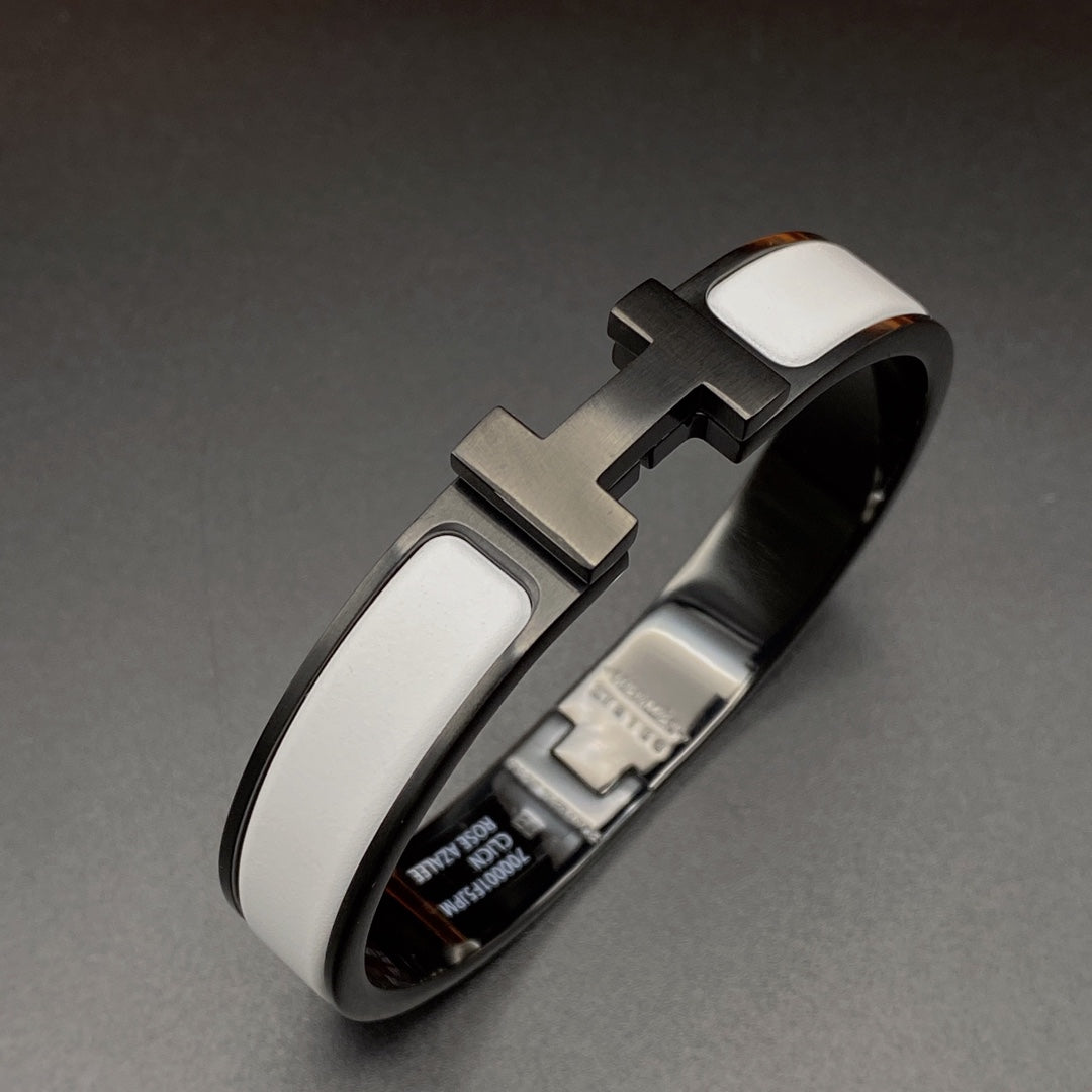 [Gaonasi]H BRACELET 12MM BLACK WHITE CERAMIC