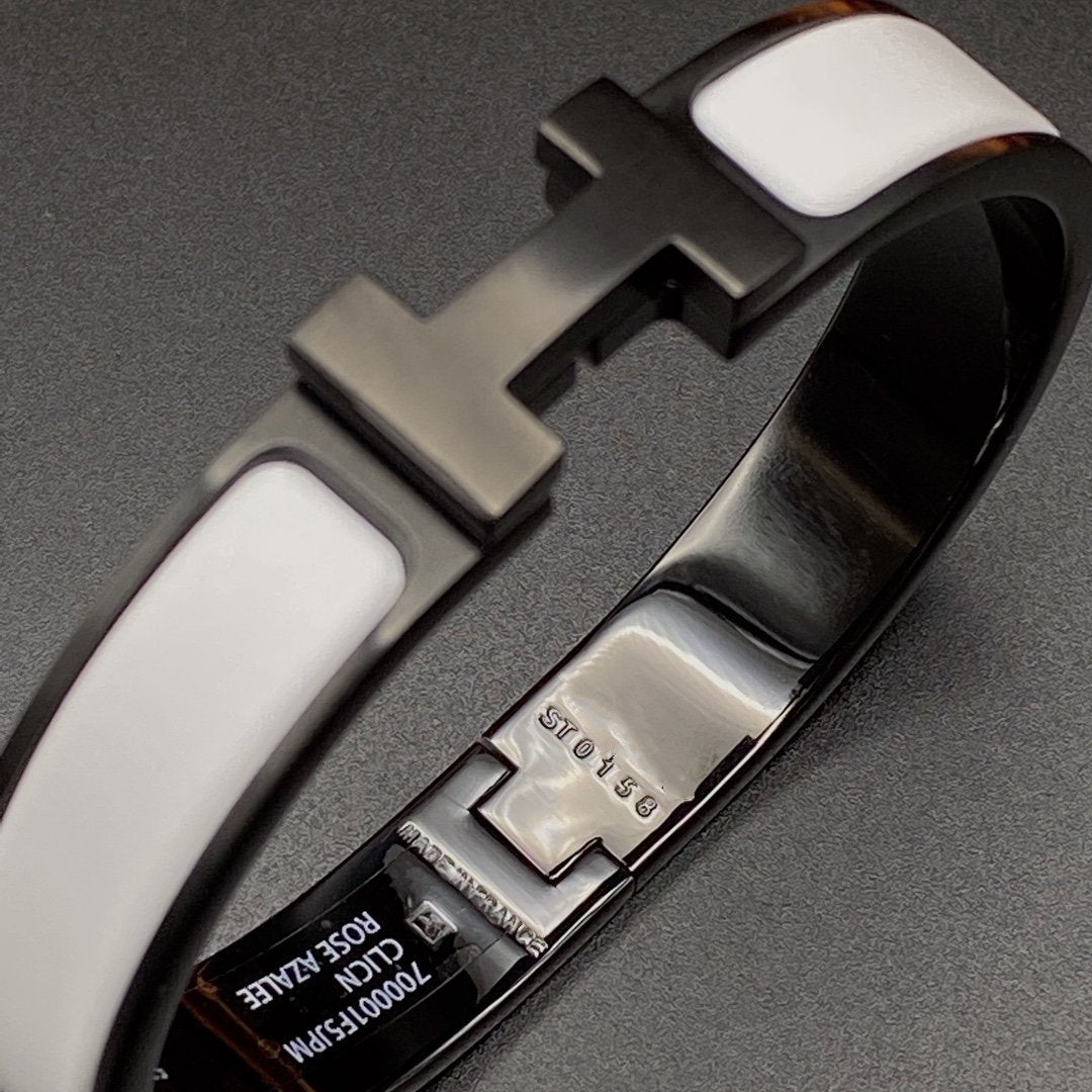 [Gaonasi]H BRACELET 12MM BLACK WHITE CERAMIC