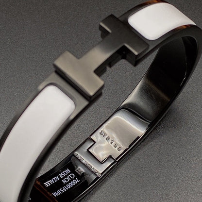 [Gaonasi]H BRACELET 12MM BLACK WHITE CERAMIC
