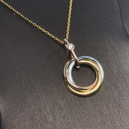 [Gaonasi Jewelry]TRINITY  NECKLACE 1 DIAMOND