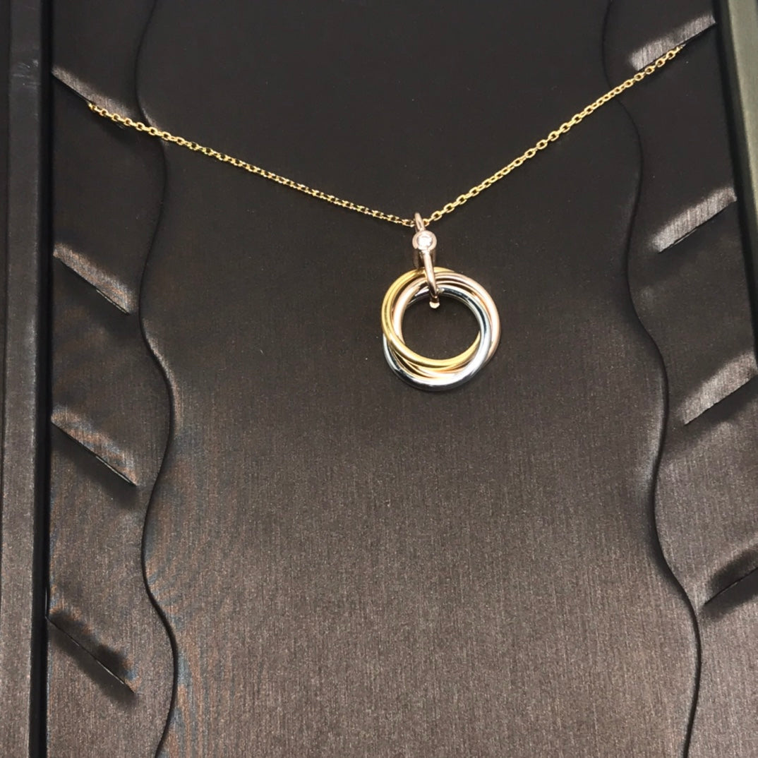 [Gaonasi Jewelry]TRINITY  NECKLACE 1 DIAMOND