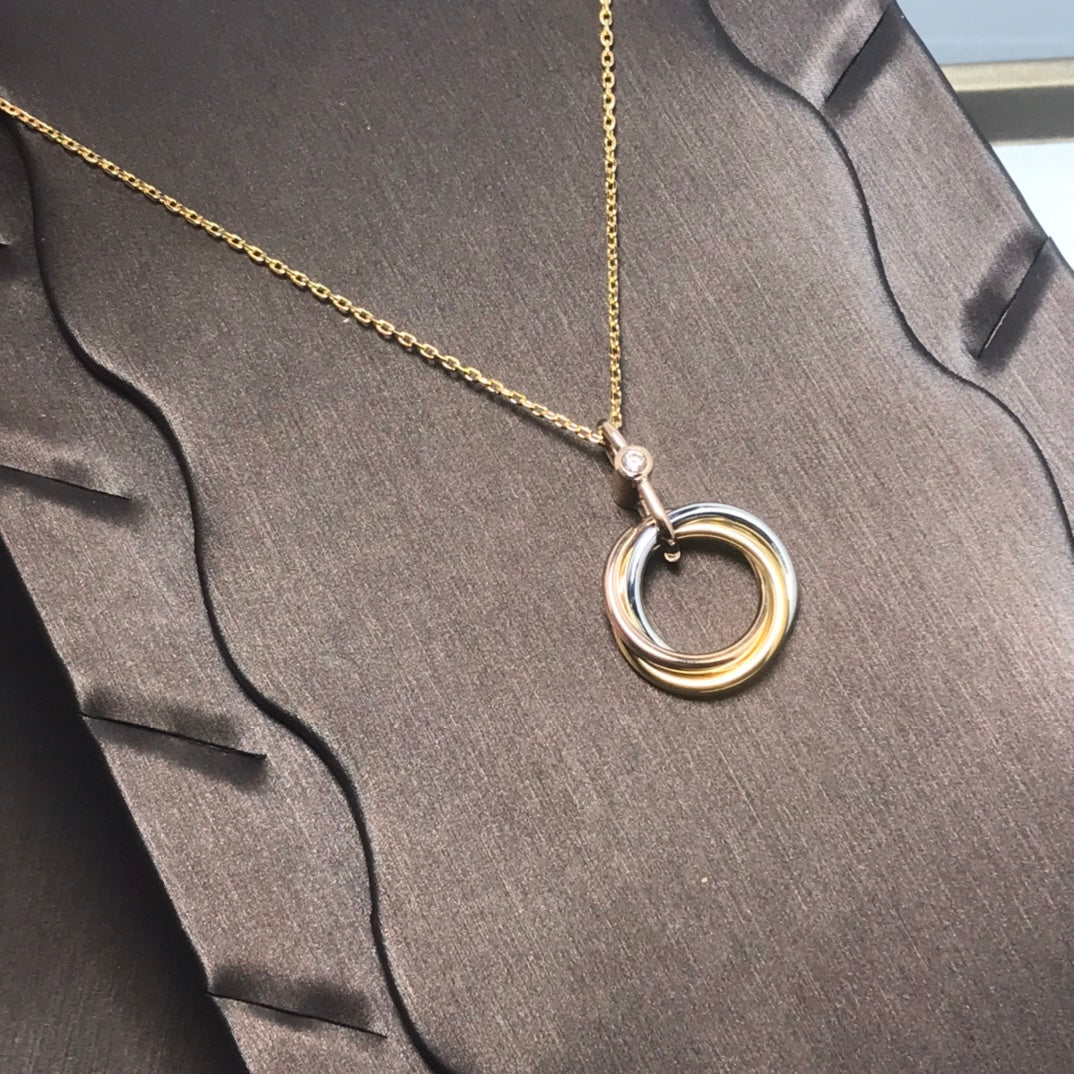 [Gaonasi Jewelry]TRINITY  NECKLACE 1 DIAMOND