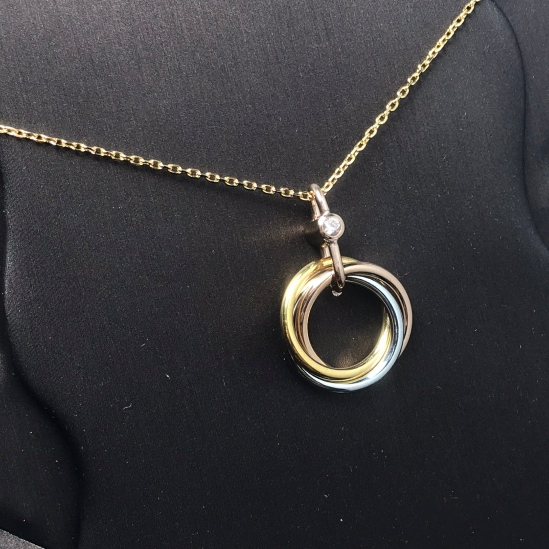 [Gaonasi Jewelry]TRINITY  NECKLACE 1 DIAMOND