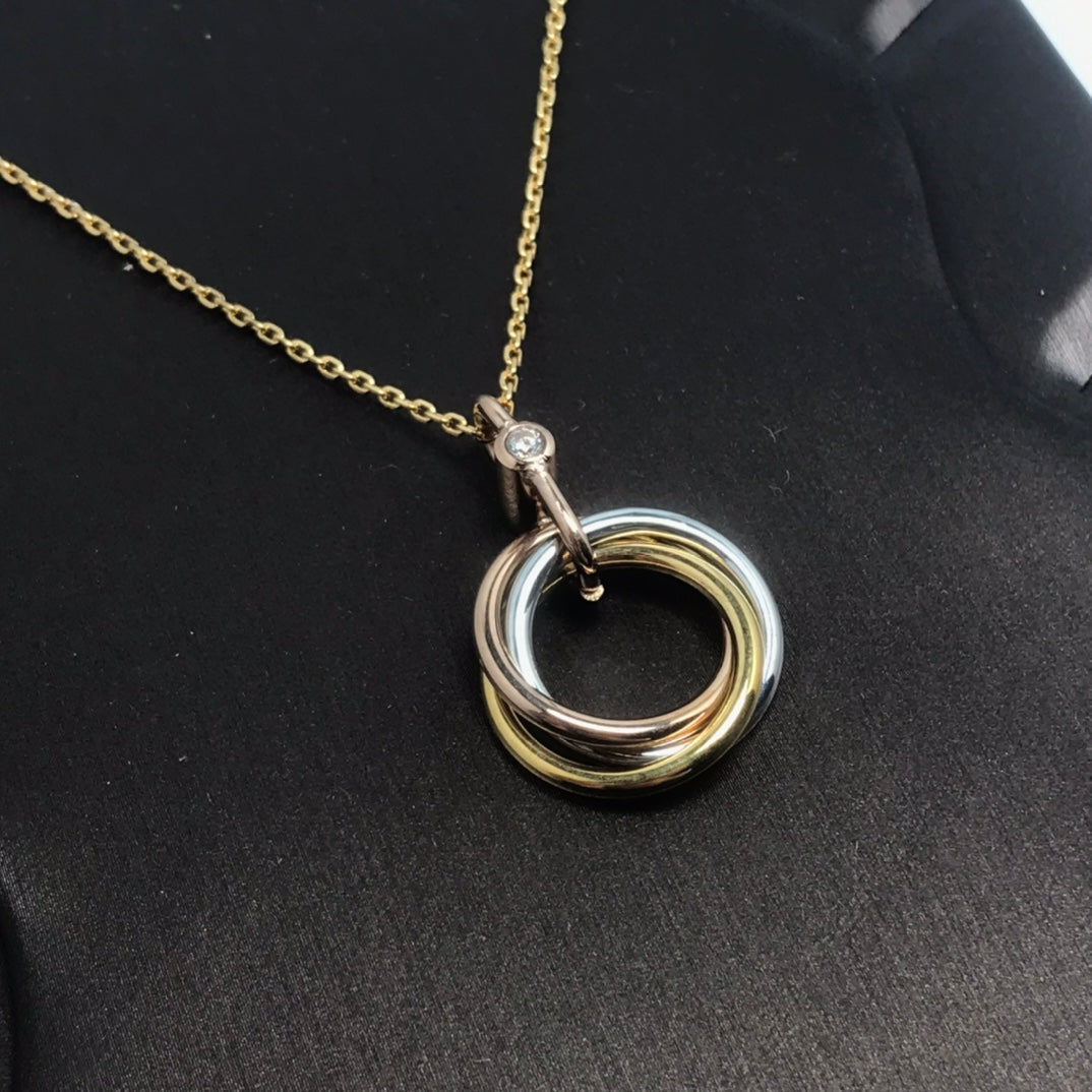 [Gaonasi Jewelry]TRINITY  NECKLACE 1 DIAMOND