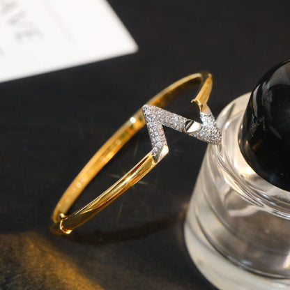 [Gaonasi]VOLTE UPSITE DOWN GOLD DIAMOND BRACELET