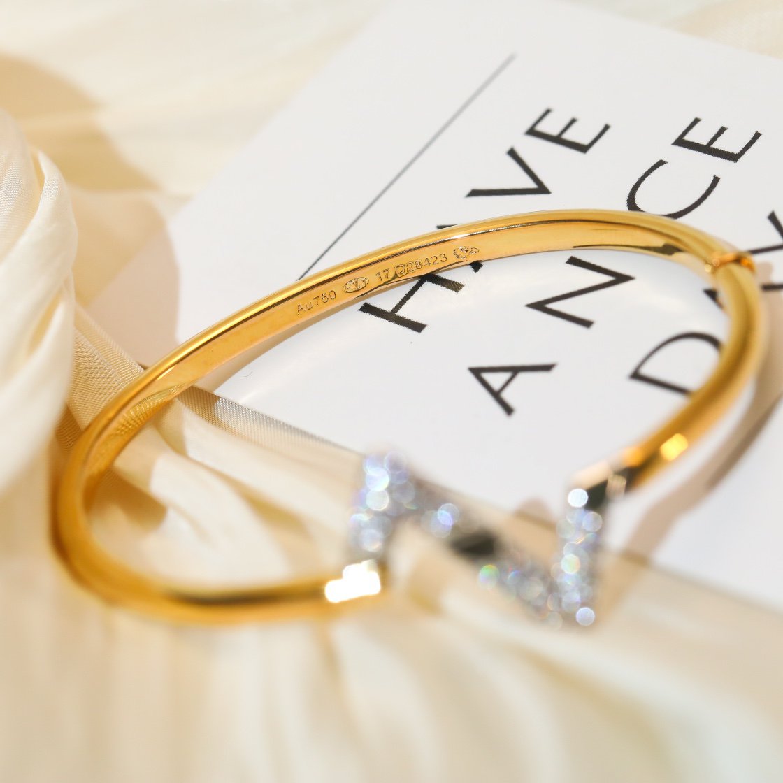 [Gaonasi]VOLTE UPSITE DOWN GOLD DIAMOND BRACELET