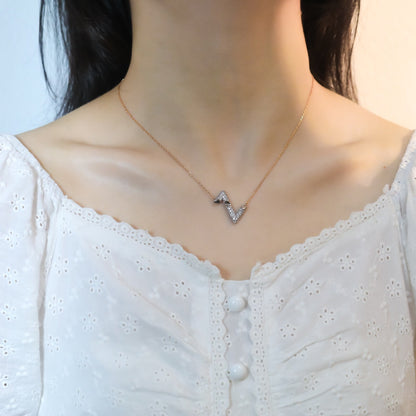 [Gaonasi]VOLT SILVER DIAMOND PEDANT NECKLACE