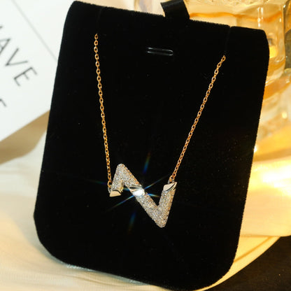 [Gaonasi]VOLT SILVER DIAMOND PEDANT NECKLACE