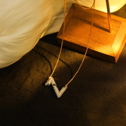 [Gaonasi]VOLT SILVER DIAMOND PEDANT NECKLACE
