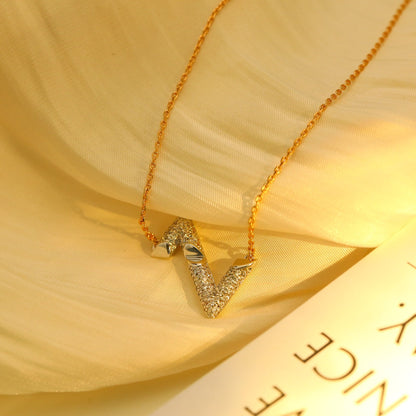 [Gaonasi]VOLT SILVER DIAMOND PEDANT NECKLACE