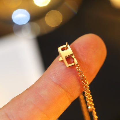 [Gaonasi]STAR AND SUN DIAMOND PINK GOLD NECKLACE
