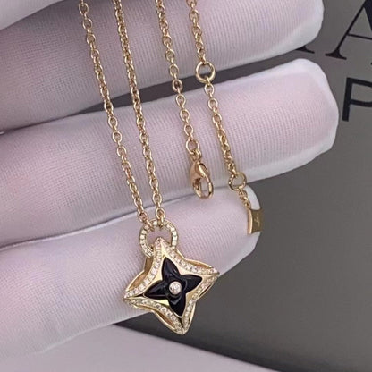 [Gaonasi]STAR PEDANT PINK GOLD DIAMOND NECKLACE