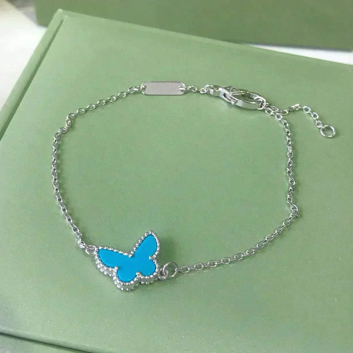 [Gaonasi]BUTTERFLY TURQUOISE BUTTERFLY BRACELET SILVER