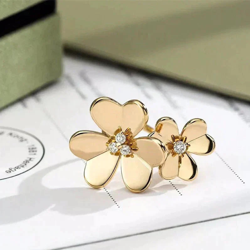 [Gaonasi]CLOVER COMOS GOLD DIAMOND RING
