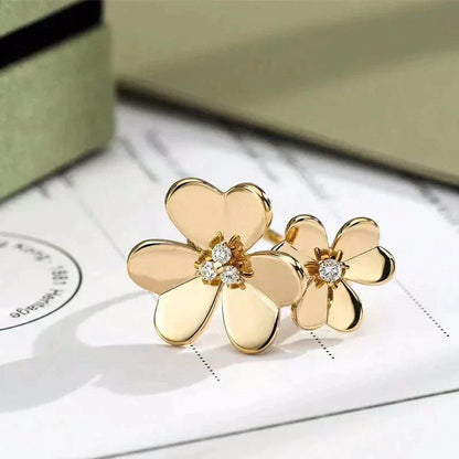 [Gaonasi]CLOVER COMOS GOLD DIAMOND RING