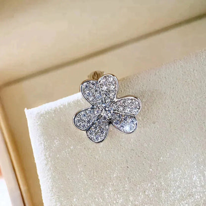 [Gaonasi]CLOVER COMOS DIAMOND EARRINGS SILVER