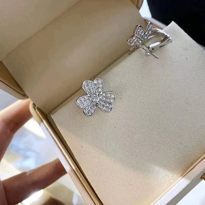 [Gaonasi]CLOVER COMOS DIAMOND EARRINGS SILVER