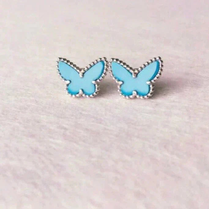 [Gaonasi]BUTTERFLY TURQUOISE EARRINGS SILVER