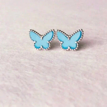 [Gaonasi]BUTTERFLY TURQUOISE EARRINGS SILVER