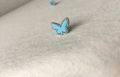 [Gaonasi]BUTTERFLY TURQUOISE EARRINGS SILVER