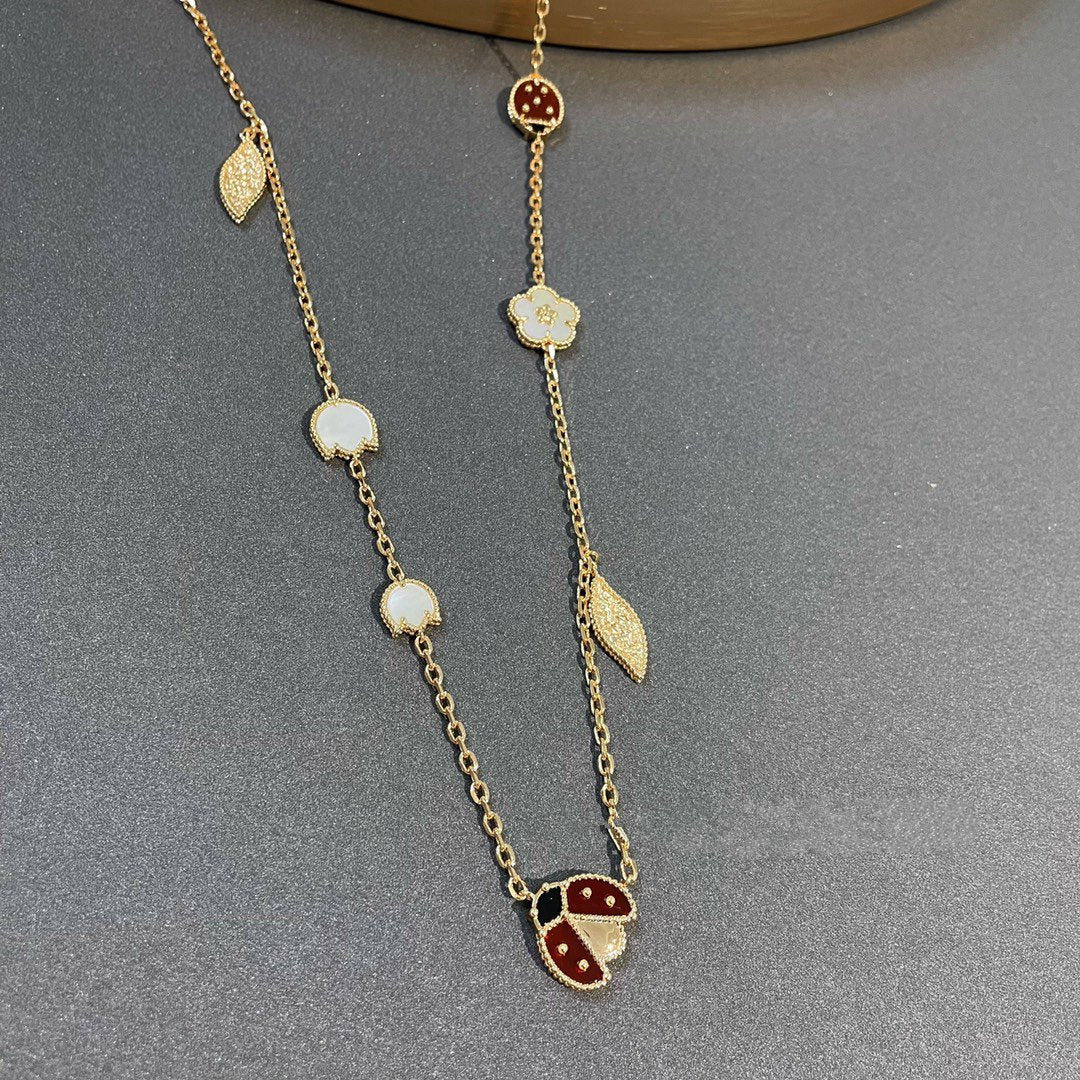 [Gaonasi]LUCKY SPRING 15 MOTIFS GOLD NECKLACE
