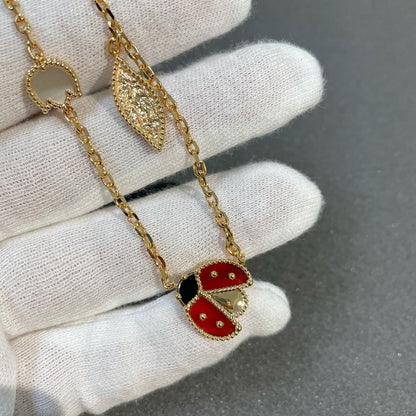 [Gaonasi]LUCKY SPRING 15 MOTIFS GOLD NECKLACE