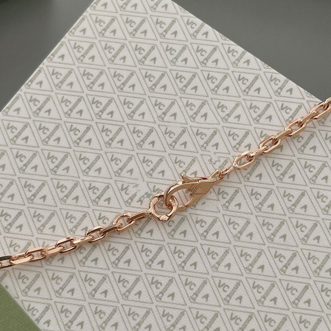 [Gaonasi]LUCKY SPRING 15 MOTIFS ROSE GOLD NECKLACE