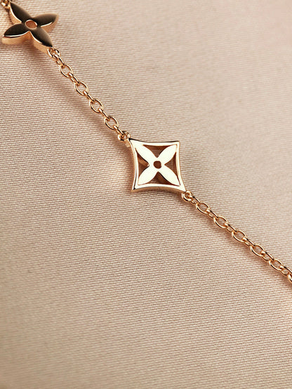 [Gaonasi]STAR AND SUN 7 MOTIFS GOLD BRACELET