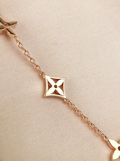 [Gaonasi]STAR AND SUN 7 MOTIFS GOLD BRACELET