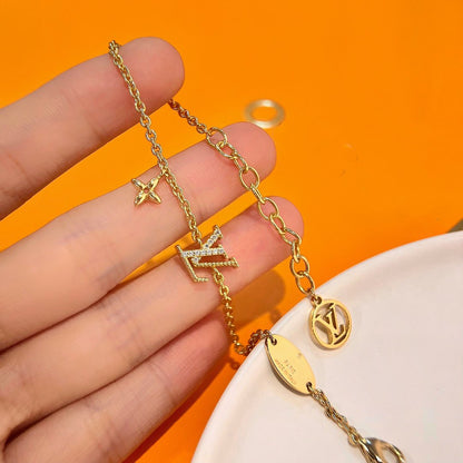 [Gaonasi]LOGO STAR MOTIF GOLD BRACELET