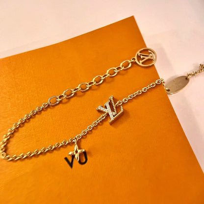 [Gaonasi]LOGO STAR MOTIF GOLD BRACELET