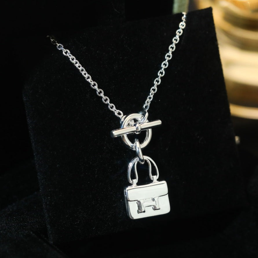 [Gaonasi]POP H PEDANT SILVER NECKLACE