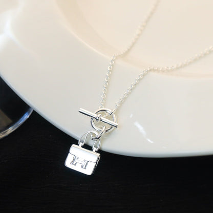 [Gaonasi]POP H PEDANT SILVER NECKLACE