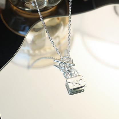 [Gaonasi]POP H PEDANT SILVER NECKLACE