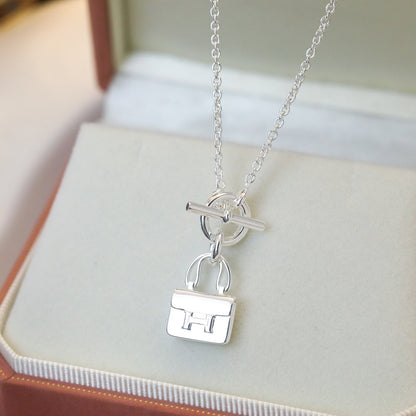[Gaonasi]POP H PEDANT SILVER NECKLACE