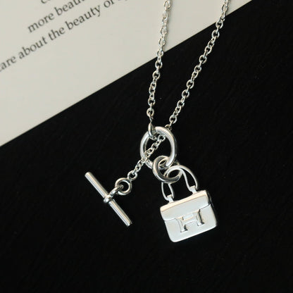[Gaonasi]POP H PEDANT SILVER NECKLACE
