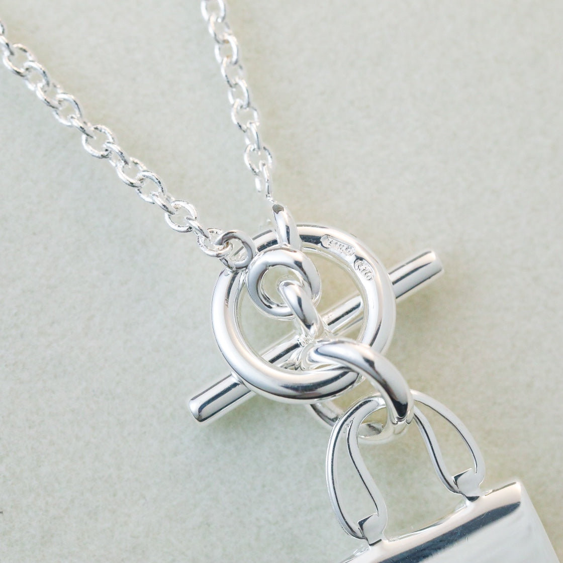 [Gaonasi]POP H PEDANT SILVER NECKLACE